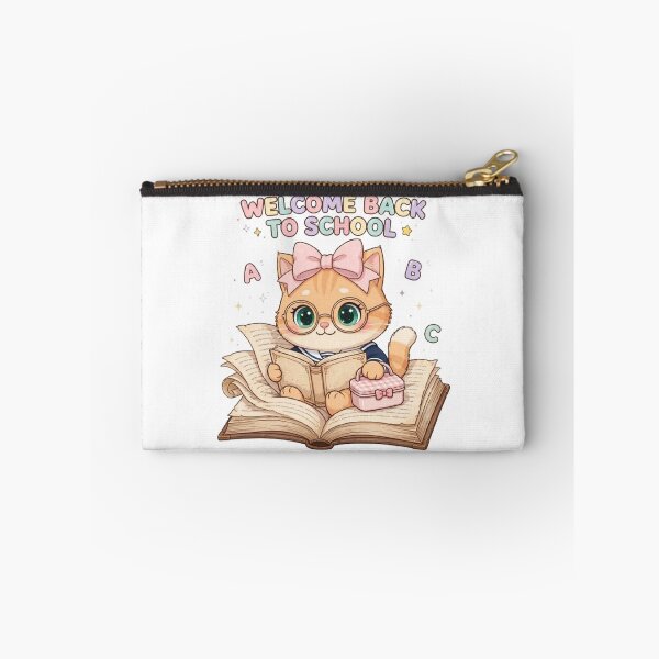 Item preview, Cute Welcome Back To School Reading Cat designed and sold by Moody Vibes Studio.