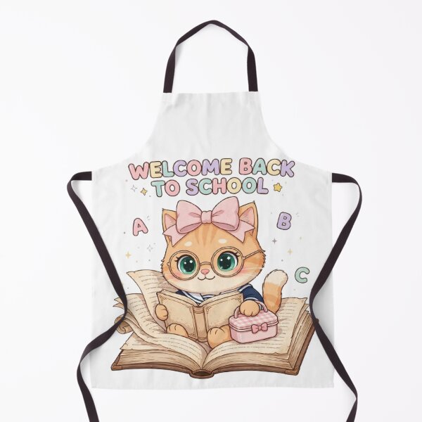Item preview, Cute Welcome Back To School Reading Cat designed and sold by Moody Vibes Studio.