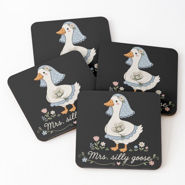 Item preview, Mr. and Mrs. Silly Goose Matching Couple, Funny Bride and Groom Wedding Gift designed and sold by Quiajia.