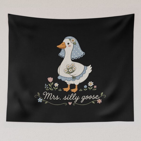 Item preview, Mr. and Mrs. Silly Goose Matching Couple, Funny Bride and Groom Wedding Gift designed and sold by Quiajia.