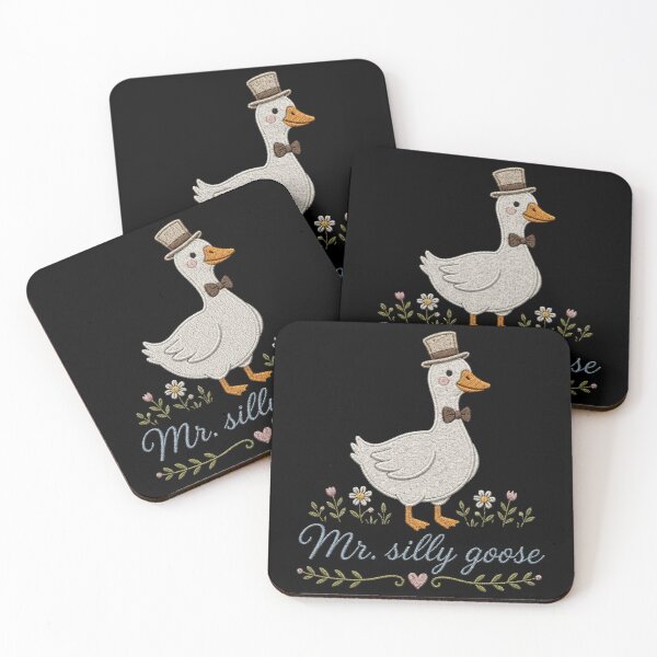 Item preview, Mr. and Mrs. Silly Goose Matching Couple, Funny Bride and Groom Wedding Gift designed and sold by Quiajia.