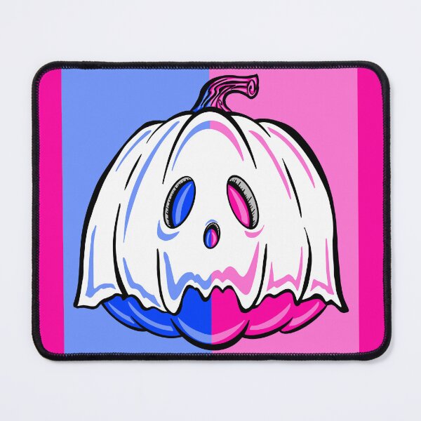 Item preview, Pink And Blue Ghost Pumpkin With pink background designed and sold by missmann.