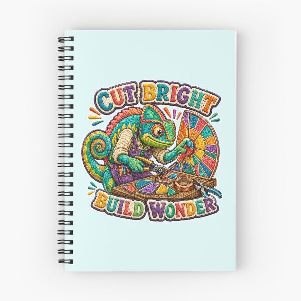 Item preview, Chameleon Stained Glass Artist – Cut Bright Build Wonder Embroidery Design - For Labour Day designed and sold by Jaani-T.