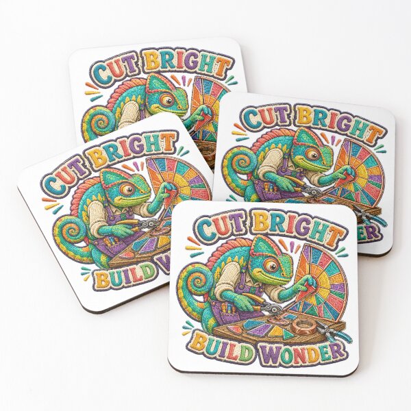 Aperçu de l'œuvre Artiste verrière caméléon – Motif de broderie Cut Bright Build Wonder – Pour la fête du Travail créée et vendue par Jaani-T.