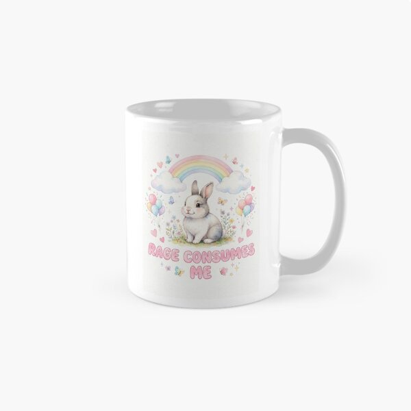 Item preview, Rabbit rage consumes me kitty kitten cat funny gag adult humor novelty meme memes pet christmas birthday designed and sold by CheeseBlueprint.