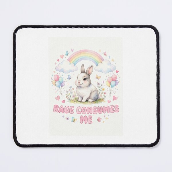 Item preview, Rabbit rage consumes me kitty kitten cat funny gag adult humor novelty meme memes pet christmas birthday designed and sold by CheeseBlueprint.