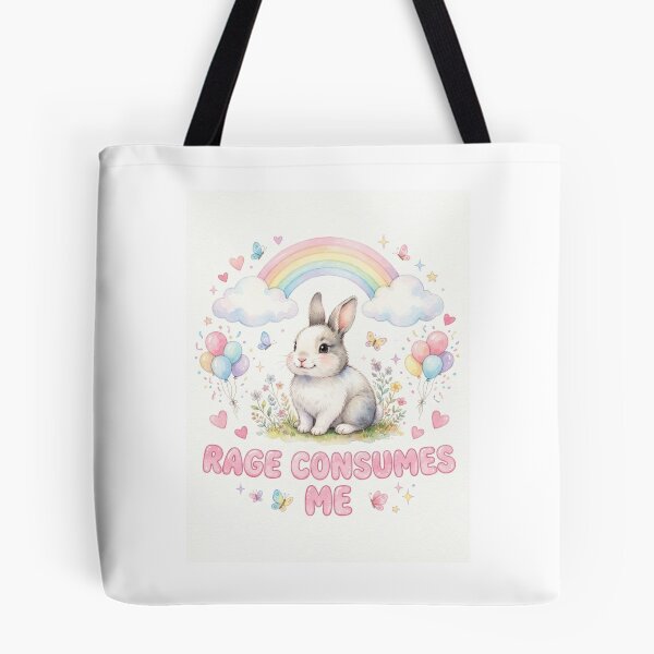 Item preview, Rabbit rage consumes me kitty kitten cat funny gag adult humor novelty meme memes pet christmas birthday designed and sold by CheeseBlueprint.