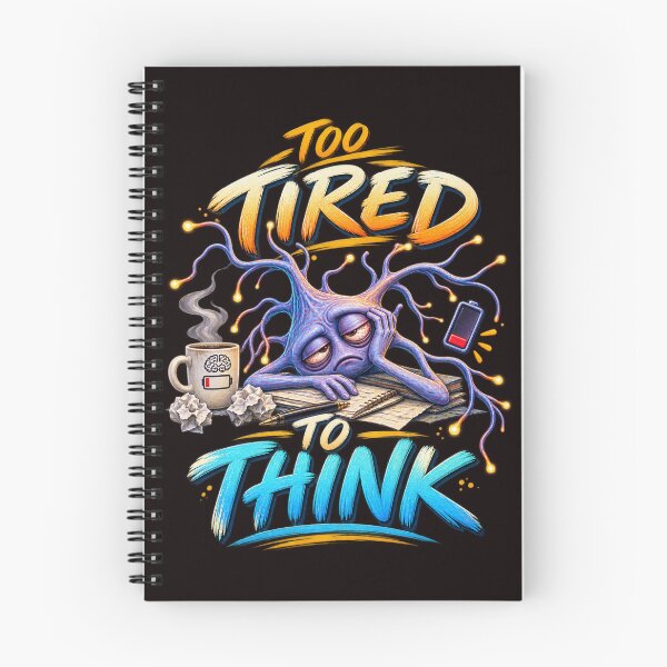 Item preview, Too Tired to Think – Funny Exhausted Brain Cell Neuron Design designed and sold by Tadeusz1.