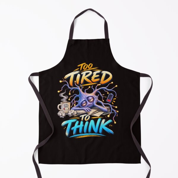 Item preview, Too Tired to Think – Funny Exhausted Brain Cell Neuron Design designed and sold by Tadeusz1.