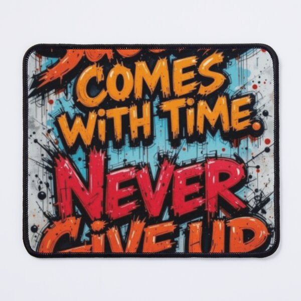 Item preview, Success Comes With Time Never Give Up | Graffiti Art Quote designed and sold by ArhaanFashions.