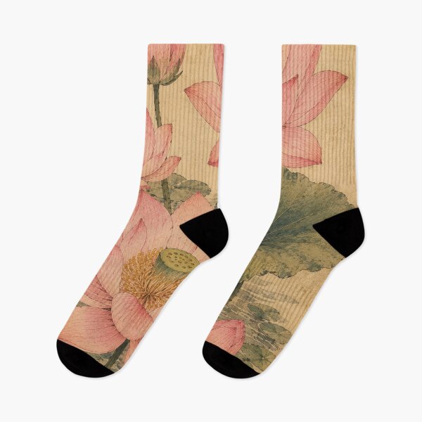Item preview, Lotus Flowers Ukiyo-e Illustration designed and sold by zaveerequeen.