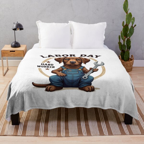 Item preview, LABOR DAY HARD WORKER MECHANIC DOG ART designed and sold by PawsStudioAU.