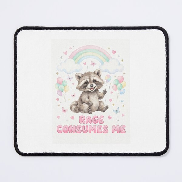 Item preview, Raccoon rage consumes me kitty kitten cat funny gag adult humor novelty meme memes pet christmas birthday designed and sold by CheeseBlueprint.