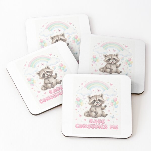 Item preview, Raccoon rage consumes me kitty kitten cat funny gag adult humor novelty meme memes pet christmas birthday designed and sold by CheeseBlueprint.