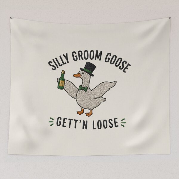 Item preview, Silly Goose Groom, Funny Goose Wedding Gift for Fiance, Matching Couple Newlywed Gift,Bachelor Party designed and sold by Quiajia.
