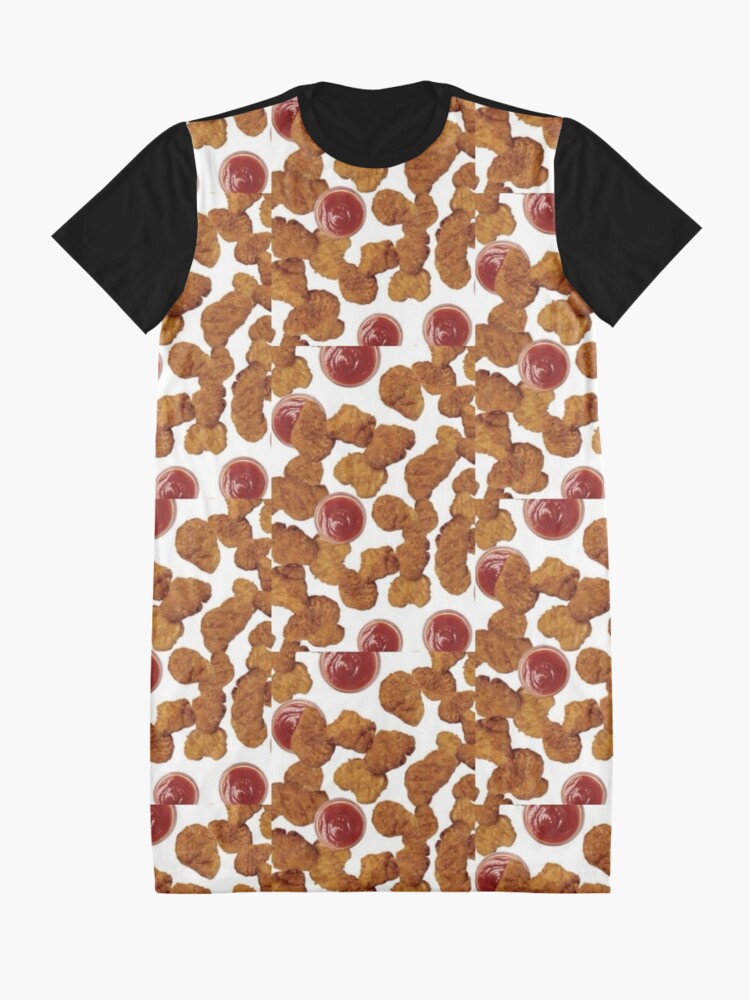 Alternate view of Chicken Nuggets Graphic T-Shirt Dress