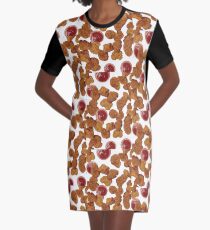 Hühnchen-Nuggets T-Shirt Kleid