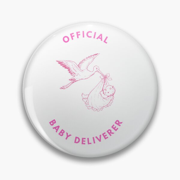 Item preview, Cute Pink Stork Baby Delivery Official Baby Deliverer Baby Girl designed and sold by QuietLinesH.
