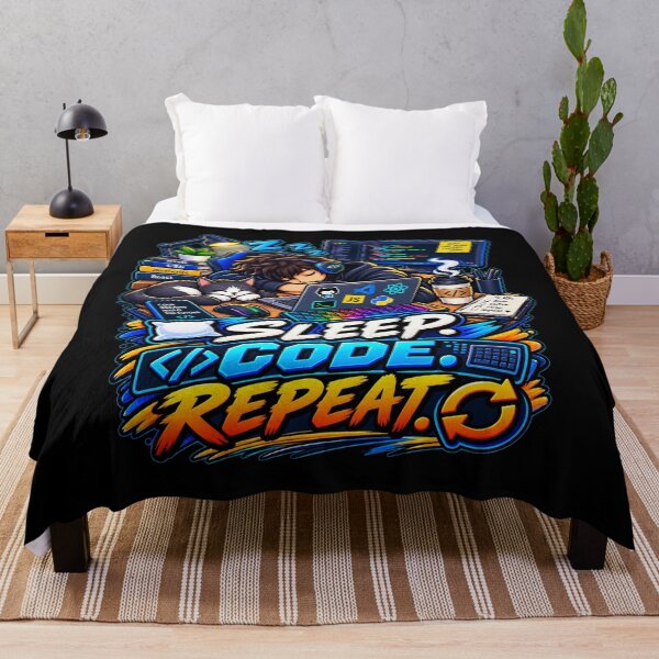 Item preview, Sleep Code Repeat Programmer Humor designed and sold by ZELVUNO.