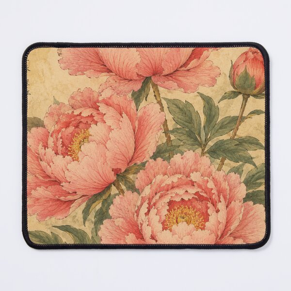 Item preview, Vintage Peonies on Aged Parchment designed and sold by zaveerequeen.
