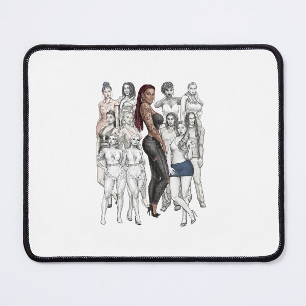 Item preview, Queen's Nightclub Dancers Life Group Pencil-sketch style Art designed and sold by QueenNightLife.