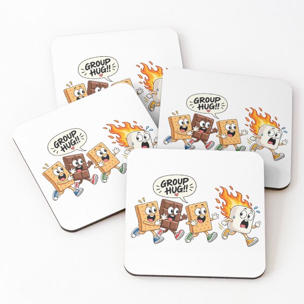 Item preview, Funny Smores Group Hug Camping Shirt Design | Campfire Marshmallow Cartoon Art designed and sold by tarzbol.
