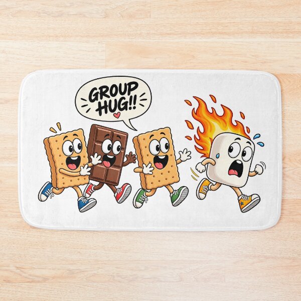 Item preview, Funny Smores Group Hug Camping Shirt Design | Campfire Marshmallow Cartoon Art designed and sold by tarzbol.