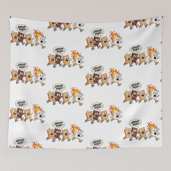Item preview, Funny Smores Group Hug Camping Shirt Design | Campfire Marshmallow Cartoon Art designed and sold by tarzbol.