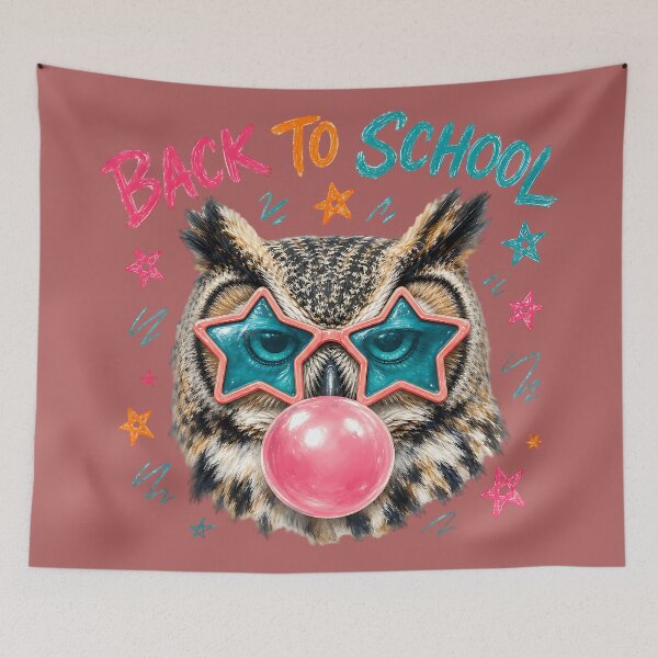 Item preview, Back to School Owl Bubble Gum Star Glasses  designed and sold by MOCH- ART.