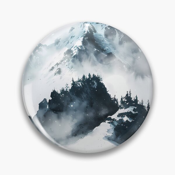 Item preview, Summit Climber: Dreamy watercolor mountain landscape in winter designed and sold by Artdavesalzburg.