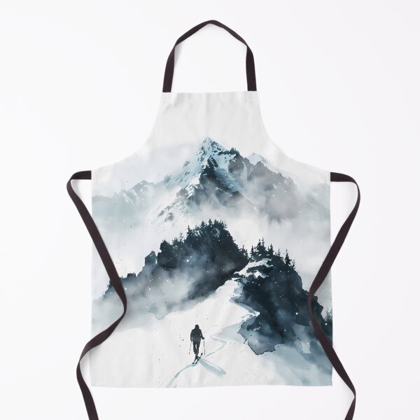 Item preview, Summit Climber: Dreamy watercolor mountain landscape in winter designed and sold by Artdavesalzburg.