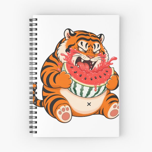 Item preview, Chubby Tiger Eating Juicy Summer Watermelon designed and sold by aigcx.