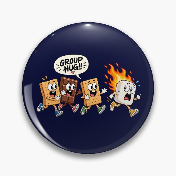 Item preview, Funny Smores Group Hug Camping Shirt Design | Campfire Marshmallow Cartoon Art designed and sold by tarzbol.