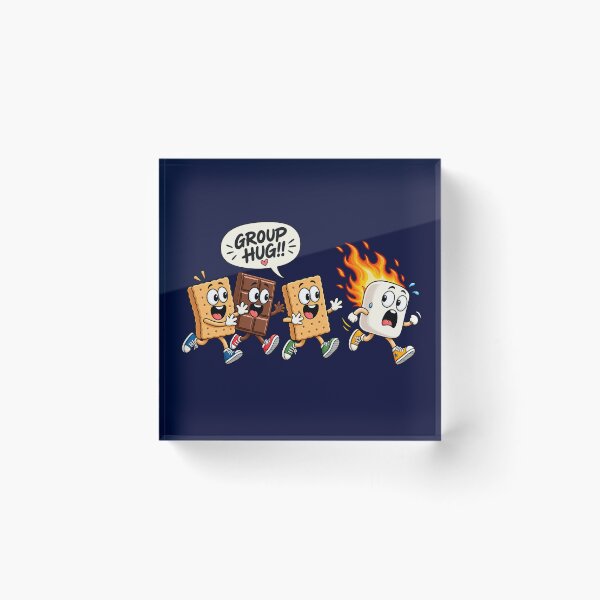 Item preview, Funny Smores Group Hug Camping Shirt Design | Campfire Marshmallow Cartoon Art designed and sold by tarzbol.