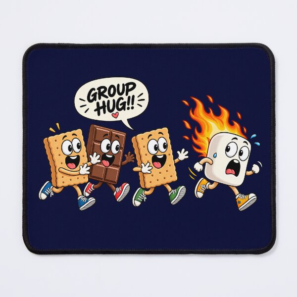 Item preview, Funny Smores Group Hug Camping Shirt Design | Campfire Marshmallow Cartoon Art designed and sold by tarzbol.