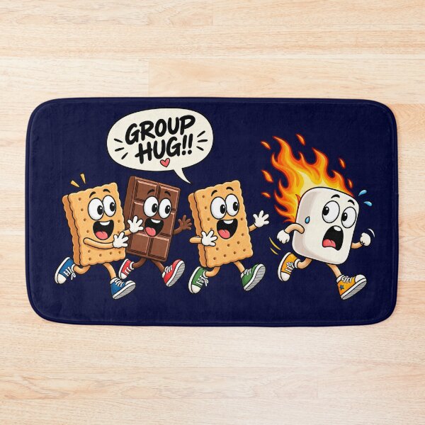 Item preview, Funny Smores Group Hug Camping Shirt Design | Campfire Marshmallow Cartoon Art designed and sold by tarzbol.