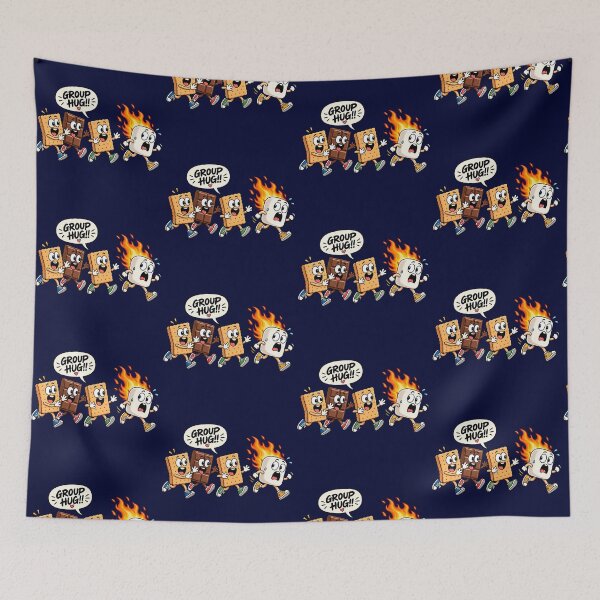 Item preview, Funny Smores Group Hug Camping Shirt Design | Campfire Marshmallow Cartoon Art designed and sold by tarzbol.