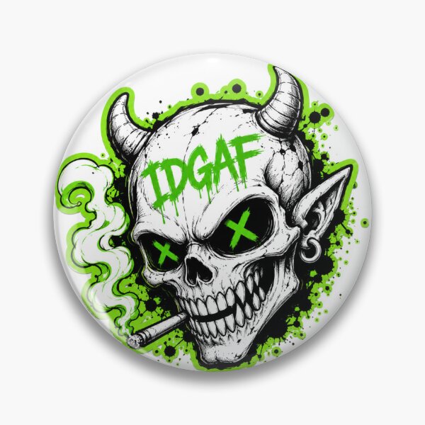 Item preview, IDGAF Neon Skull designed and sold by GHOSTFABRIC.