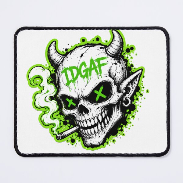 Item preview, IDGAF Neon Skull designed and sold by GHOSTFABRIC.