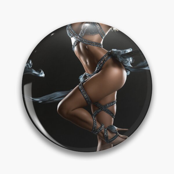 Item preview, Blonde in Crystal Blue Lingerie Dance Pose | Sexy Pin-Up for Man Cave designed and sold by Synth Seduction.