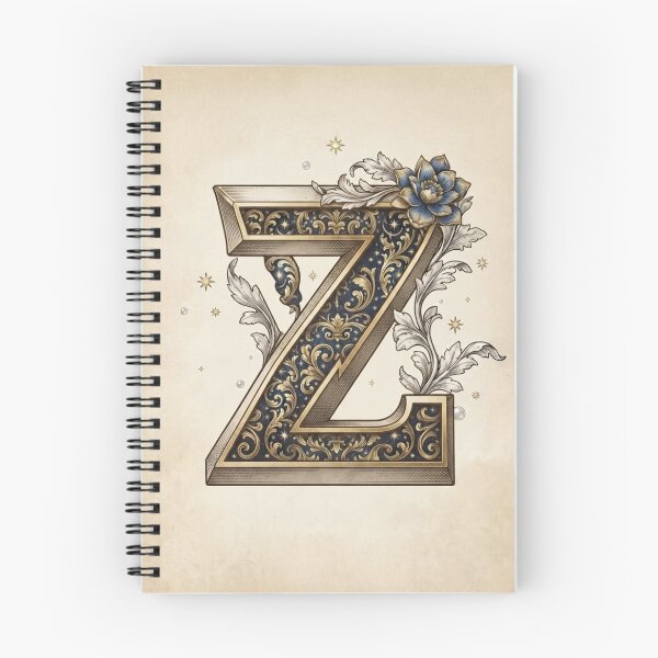 Item preview, Vintage Celestial Botanical Letter Z Watercolor Art designed and sold by TheMinimalFrame.