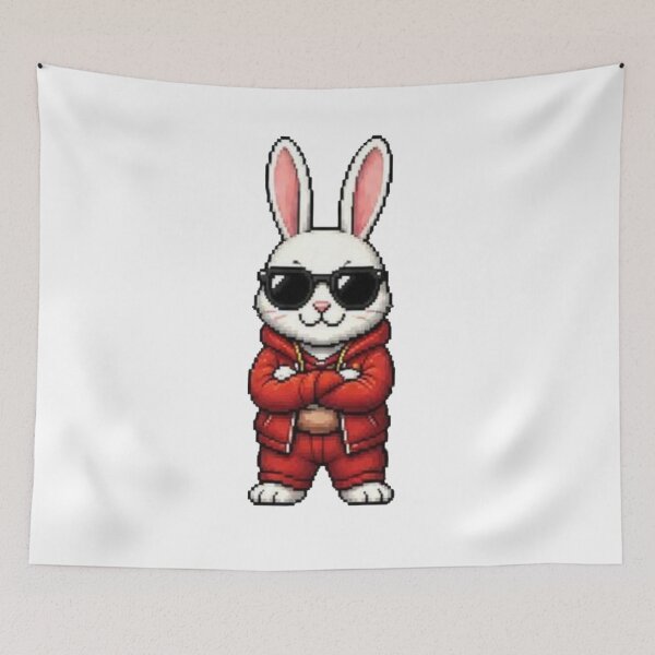 Item preview, Pixel Gangster Bunny – Retro Cool Rabbit designed and sold by Icareis-Studios.