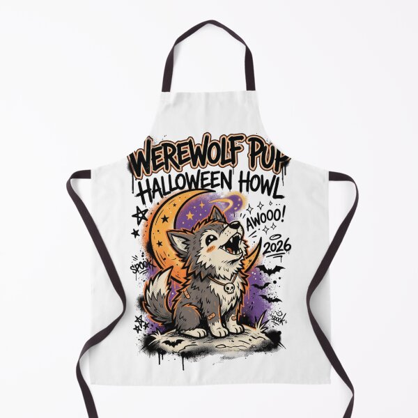 Item preview, Werewolf Pup Halloween Howl 2026 Graffiti Design Tee designed and sold by DarylWelsh2024.