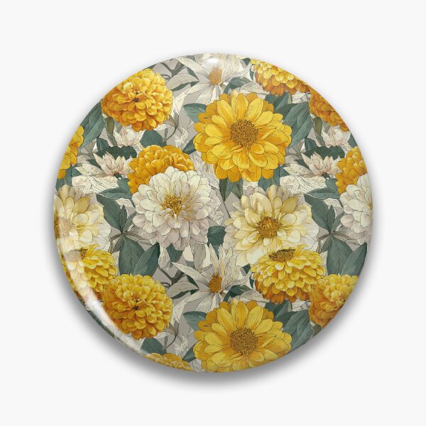 Item preview, Bold Zinnia Texture  - Botanical Garden Pattern - Anniversary Gifts designed and sold by RoyalStarsPatts.