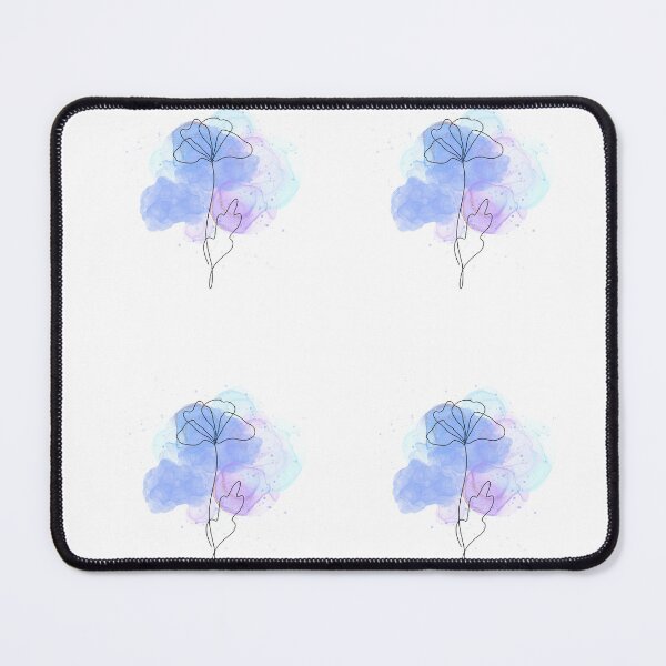 Item preview, Minimal Line Art Flower With Watercolor Splash designed and sold by AnamikaArtVibe.