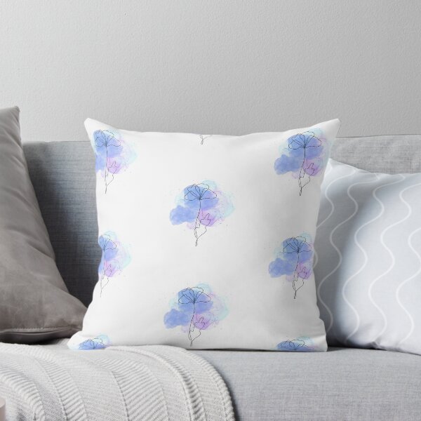 Item preview, Minimal Line Art Flower With Watercolor Splash designed and sold by AnamikaArtVibe.