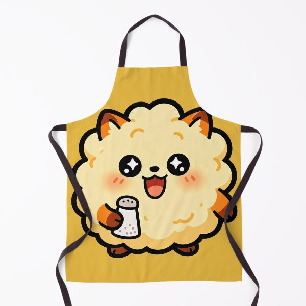 Item preview, Cute Fluffy Cat Holding Salt Shaker - Kawaii Seasoning Character designed and sold by Raloel Art.