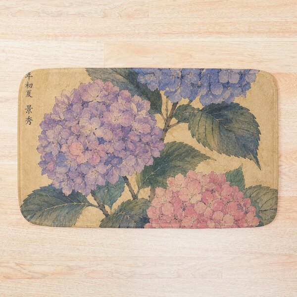 Item preview, Japanese Hydrangea Botanical Print designed and sold by zaveerequeen.