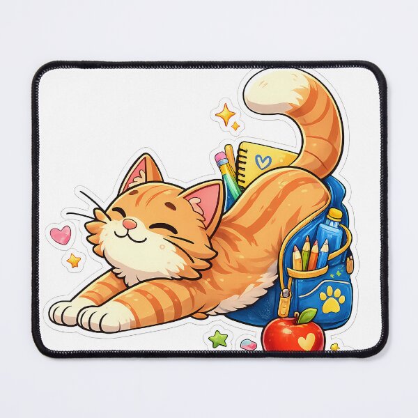 Item preview, Back to School Cat – Cute Orange Tabby Kitten School Spirit Design designed and sold by HoMya.