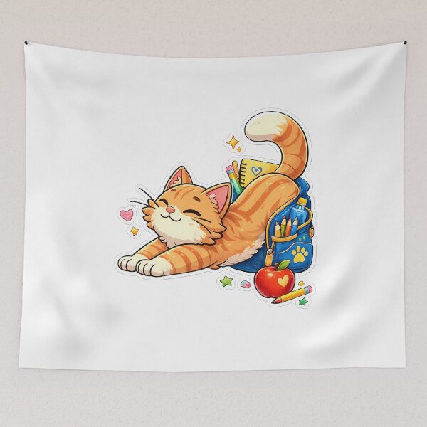 Item preview, Back to School Cat – Cute Orange Tabby Kitten School Spirit Design designed and sold by HoMya.